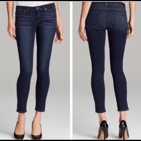 PAIGE Verdugo Ankle Skinny Jeans in Tami Dark Wash Mid-Rise Size 32 EUC - Picture 2 of 12